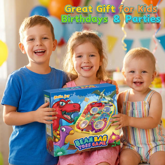 Dinosaur Bean Bag Toss Game: Outdoor Toys Cornhole Board for Kids Toddlers, Party Activities Carnival Outside Yard Backyard Beach Games for Kids Boys Toddlers Ages 3 4 5 6 7 8 Year Old Birthday Gifts