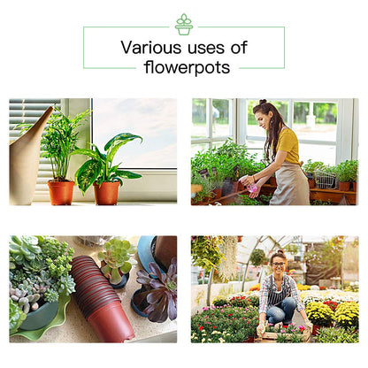 JERIA 100-Pack 4 Inch Plastic Plant Nursery Pots Come with 100 Pcs Plant Labels, Seedling Flower Plant Container and Seed Starting Pots