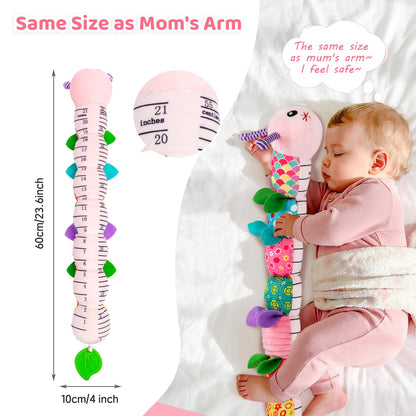 Wrist Rattle Foot Finder Socks Set, Caterpillar Musical Plush Stuffed Toy for Infant, Baby Toys 0-12 Months, Newborn Boy& Girl Shower Birthday Halloween Christmas Gift