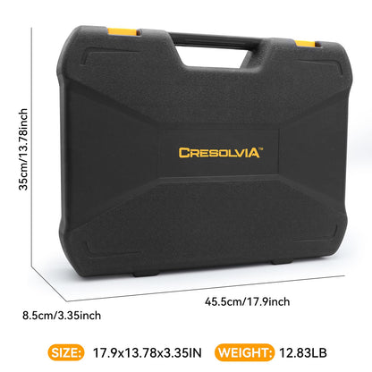 CRESOLVIA 199 Piece Tool Kit for Home,General Household/Auto Repair Tool Set,Basic Hand Tool Kit with Socket Wrench,Tool Box Case for Men,Perfect for Diyer Handyman Homeowner