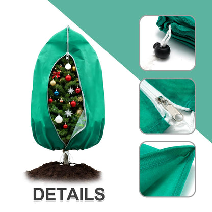 GMAPATS 2 PCS 47.2 x 70.8 Inches Plant Covers Freeze Protection, 2.2oz/yd² Frost Cloth for Outdoor Plants with Zipper/Drawstring, for Large Plant Frost Protection Outdoor Shrub Bush Fruit Tree Potte