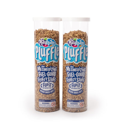 Educational Insights Pluffle(R) Sand 2-Pack - Sensory Bin Foam Set, No Mess Alternative to Sand Toys & Slime for Toddlers at Home or in the Classroom, Fun Sensory Table Filler, Gift for Kids Ages 3+