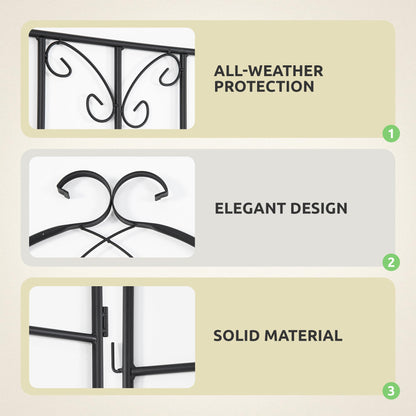 Ultym 2 Pack 71x20in Garden Trellises, Butterfly Black Metal Coated Rustproof Trellis for Climbing Plants Outdoor, Roses, Vegetables, Vines, Cucumbers