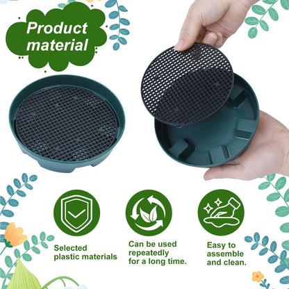 10 Set Invisble Hanging Basket Insert 5.1”Hang Basket Drip Pan Invisble Self Watering Planter Insert Plant Saucers Tray Plastic Water Catcher Tray Plant Auto Watering Devices For Hanging Basket