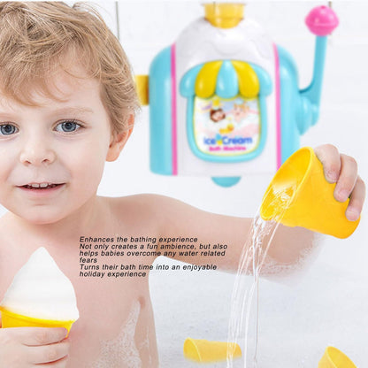 GOWENIC Bubble Ice Cream Maker Bath Toy for Toddlers Boys Girls, Stimulates Imagination, Stable Installation, Choice, Plastic