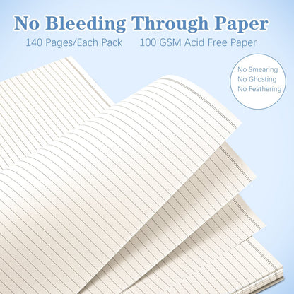 Spiral Notebook, College Ruled Notebook Journal, 4 Pack Large B5 Lined Notebooks for Work, School, Notes Taking, 8" x 10" Subject Notebook, 560 Thick Paper, 24pcs Index Tabs, Assorted Pastel Notebook