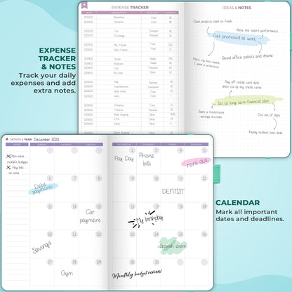 Clever Fox Bi Weekly Budget Planner – Undated Financial Organizer Book – Expense Tracker, Budgeting & Bill Notebook, A5 (Dark Teal)