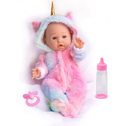 12 Inch Baby Dolls with Unicorn Clothes In Gift Box, With Doll Accessories Unicorn Onesie Clothes Feeding Bottle Pacifier Blanket, Play Set Toy for 3 4 5 6 Years Toddlers, Christmas Birthday Ideal