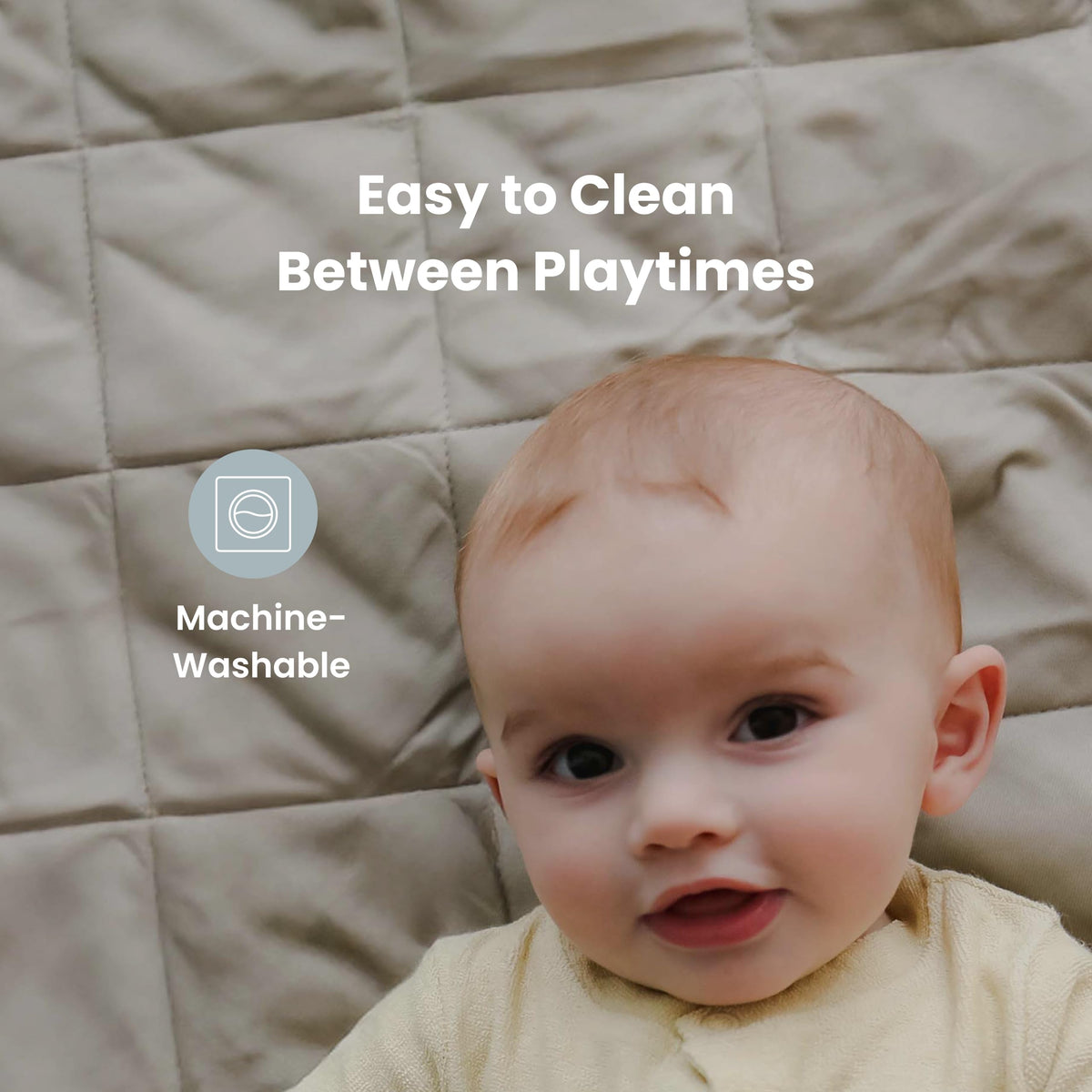 Snuggle Me® 2-in-1 Baby Play Mat - 100% Organic Cotton Baby Mat for Floor Play, Quilted, Foldable Playmat with Matching Tote Bag Included, Safety Certified & Machine Washable (37" x 37") - Slate