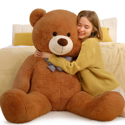 Toys Studio 47 Inch Big Teddy Bear Giant Teddy Bear Stuffed Animal 4ft Dark Brown Plush Toy for Baby Shower Party Decorations Kids Christmas Valentine's Day Gifts