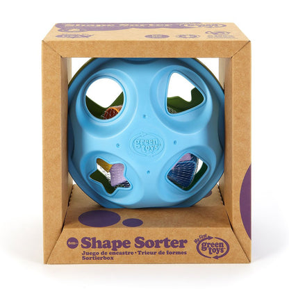 Green Toys Shape Sorter, Green/Blue - 10 Piece Motor Skills, Shape Categorization Kids Toy. Safe for Babies and Toddlers. No BPA, PVC. Dishwasher Safe, Recycled Plastic, Made in USA.