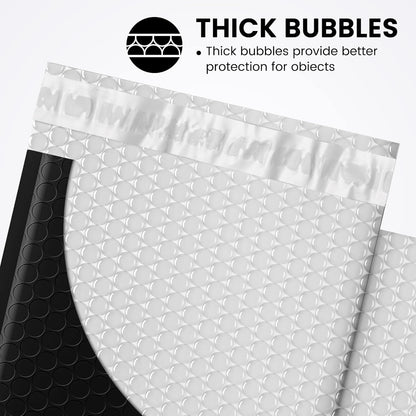 Fuxury Bubble Mailers 6x10“ 600 Pack Black Padded Envelopes Usable Size 6x9" Thick Mailing Envelopes Bubble Padded, Shipping Bags for Mailing,Packaging, Small Business, Boutique, Bulk #0