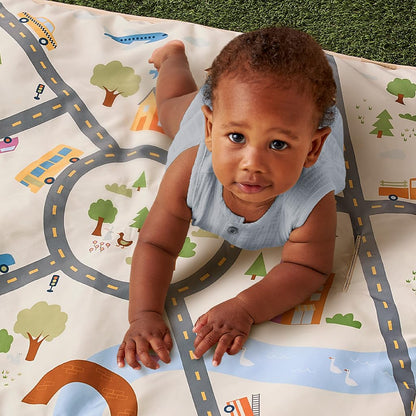 Itzy Ritzy Playmat - 2 in 1 Travel Playmat (City Print)