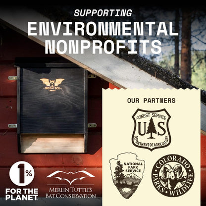 BIGBATBOX - Bat House for Outdoors - Clean Your Backyard from Mosquitoes - Wooden Bat House Kit - with Our Proven Bat Box Design, You are Almost Guaranteed to Attract Bats! WildYard