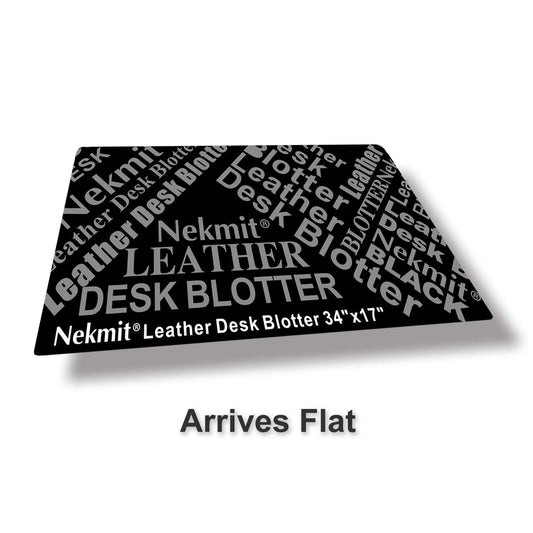 Nekmit Leather Desk Blotter Pad 34 x 17 Inches, Flat, Non-Slip, Waterproof, Black