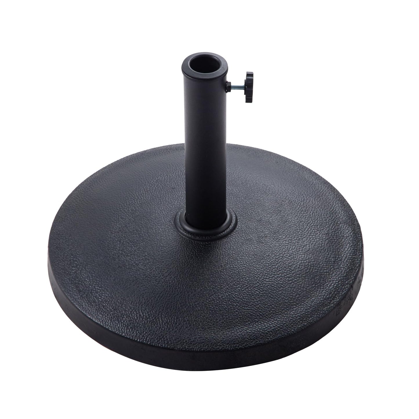 C-Hopetree 22 lb Heavy Duty Round Base Stand for Outdoor Patio Market Table Umbrella, Black