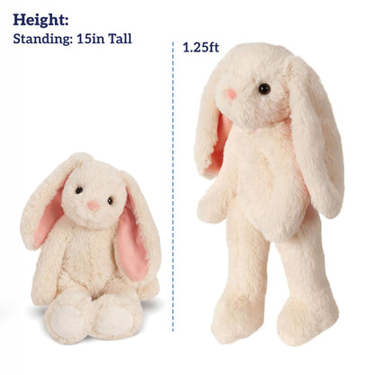 Vermont Teddy Bear Ivory Easter Bunny Stuffed Animal | 15 Inch Soft Plushies and Bunny Toys | Emotional Support Plush for Kids and Adults | Cuddly Buddy Collection Plushie for Snuggling