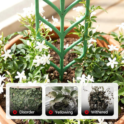 Plant Trellis for Climbing Plants, Indoor Outdoor Plastic Garden Trellis, Adjustable Potted Plant Support for Pothos, Ivy, Hoya, Monstera & Flower Vines (3PCS)