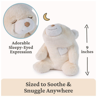 GUND Baby Snuffles Soother, Premium Teddy Bear Sensory Toy and Sleep Aid for Babies, Stuffed Animal for Ages 0 and Up, White/Cream, 9”