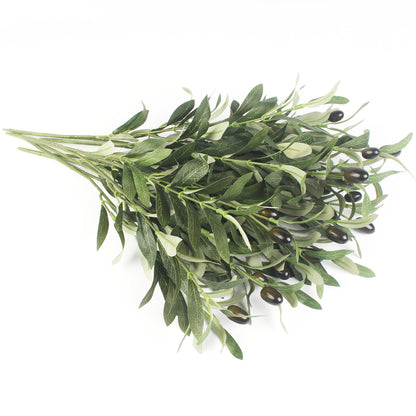 COTSEN 5 Pack 18.8 inch Artificial Olive Plants Fake Olive Silk Tree Faux Olive Plants for Wedding Party Family Indoors Decor