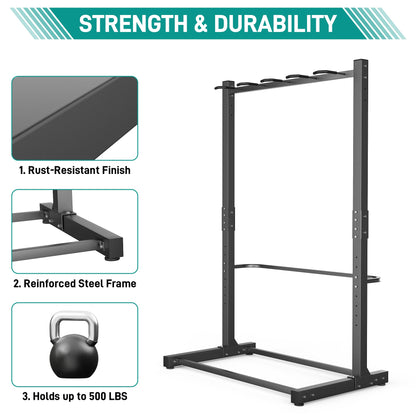 EVERHANGER Freestanding Bike Rack, Vertical Bike Rack Stand for Garage, Bicycle Storage Organizer, Holds Up to 5 Bikes