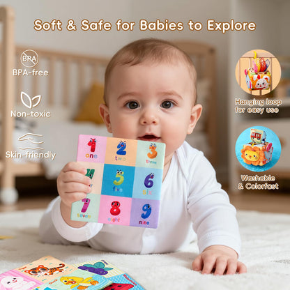 Baby Tissue Box Toy - Montessori Sensory Toys for 6-12 Months Infant, Baby Toys 6 7 8 9 Month - 1 Year Old with 6 Crinkle Tissues & 10 Scarves, Developmental Tissue Pulling Toy Boy Girl Birthday Gift