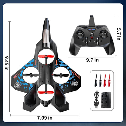 MSKOLER Foam Remote Control Airplane for Kids 8-12, 2.4 GHz RC Plane with Colorful Lights, 360° Flips & Stunt Roll, RC Airplane Toy for Boys and Girls Ages 8-16, Boy Toy for Kids and Adults