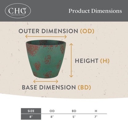 Classic Home and Garden Premiere Collection Planter, Vogue 8", Earth