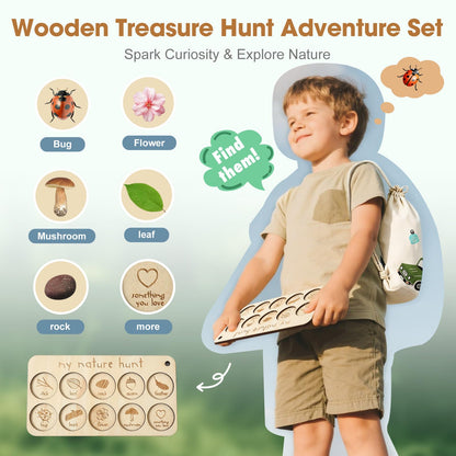 Bug Catcher Kit for Kids, Bug Catching Kit with Bug Box, Learning Cards & Observation Board, Outdoor Toys Scavenger Hunt Play Set, Adventure Set for Backyard & Camping Fun Gift for Girls Boys