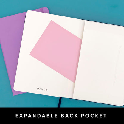 PAPERAGE Recycled Lined Journal Notebook, (Rose), 160 Pages, Medium 5.6 in x 8 in - 100 GSM Thick Paper – College Ruled, Hardcover Journaling Notebook for Work, School & Note Taking