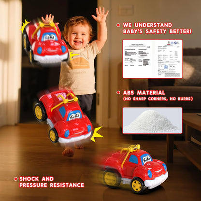 AEROQUEST Toddler Remote Control Car Pickup Truck Toy for Kid Cartoon RC Vehicle for Toddlers 1-3 Durable Construction for Boys & Girls