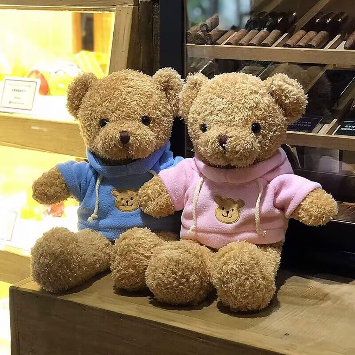 YUKOUQIAN Teddy Bear Stuffed Animal Cute Plush Doll SoftToy 36" Gift for Girls Boys Birthdays Christmas Children's Day Halloween Thanksgiving Day (Blue Bear 36in)