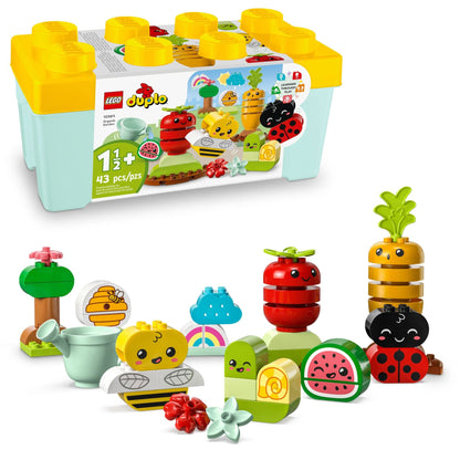 LEGO DUPLO My First Organic Garden Brick Box Building Toys - Stacking Blocks for Toddlers, Girls & Boys, Ages 1.5+ - Sensory Learning & Educational Toys for Fine Motor Skills - 10984