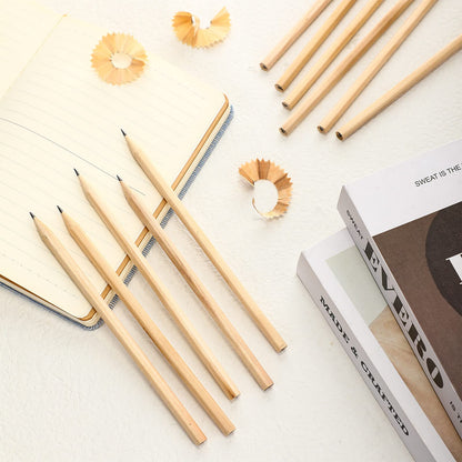 Fumete 260 Pieces Wooden Pencils Bulk No Eraser Hexagonal HB Graphite Unsharpened Natural Wood Pencils Without Erasers Classroom Gifts for Students Bulk Goodie Bag Stuffers