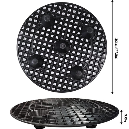 6 Pcs Big Plant Level Pot Elevator 12 Inch Heavy Duty Plant Stands with Saucer for Avoiding Rot on Patio Deck, Plastic Round Planter Pots Elevator for Indoor Outdoor Garden Deck Floor Protector