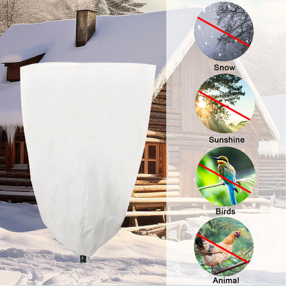 YDSL 3 Pack Plant Covers Freeze Protection, 48"×72" 1.77oz/yd² Plant Frost Covers for Outdoor Plants Shrub Potted Plants Use, Winter Cloth Plant Tree Cover with Drawstring for Cold Weather