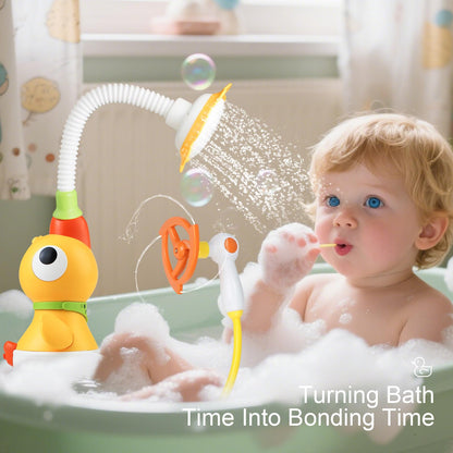 XYUYTOEI Baby Bath Sprayer Toy for Toddlers-Adjustable Water Flow Rinser with 3 Squirting Ducks & Bathtub Shower Head,Fun Bath Time Gift for 1 2 3 Year Old Kids, Babies & Newborns