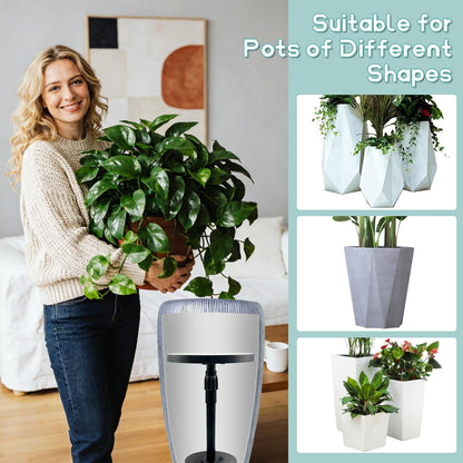 X-Kingsun 2 Pack Adjustable Height Plant Risers for Inside Pots 12-21" Planter Inserts with 6" 8" 10" Base Rise Planter Lift Inserts Risers for Indoor Outdoor Tall Large Planter Container Flower Pot
