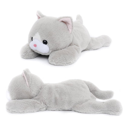 WEIGEDU Weighted Cat Stuffed Animal Plush Toy with Embroidered Eyes and Removable Weight Pack - 20 Inches, 2.3 lbs for Kids and Adults