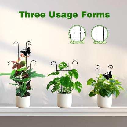 CHOUYUHE 23 Inch Plant Trellis for Potted Plants, Sturdy Metal Houseplant Trellis for Climbing Plants Indoor Outdoor, Rust-Resistant Plant Support for Monstera Pothos Ivy, 2 Pack (2, 23inch)