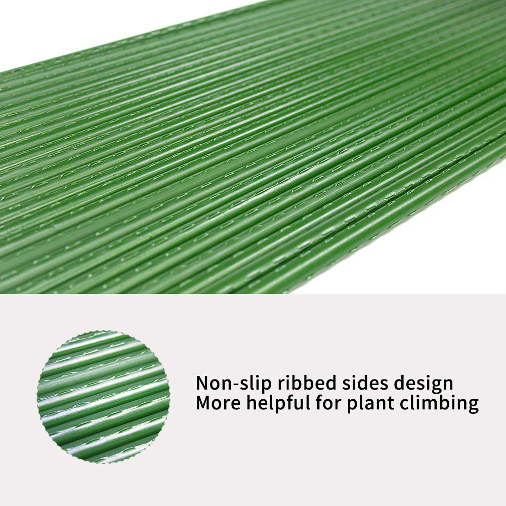 Growsun Tomato Stakes 5ft Metal Plastic Coated Garden Stakes Plant Cage Supports Treills Climbing for Tomatoes,Trees,Cucumber,Fences,Beans,25 Pack