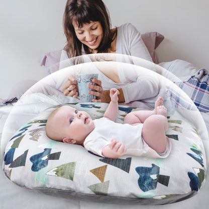 TANOFAR Newborn Lounger Cover, Baby Lounger Pillow Covers for Girls Boys, Removable Cover for Infant Lounger Pillow Cover, Breathable & Comfortable, Mountains
