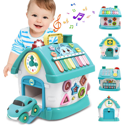 Ming You Toys for 1 Year Old Boys Gifts, 8 in 1 Functional Musical House Educational Baby Toys 12-18 Months Montessori Toy for One Year Old Boy Birthday Gifts