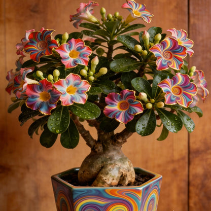 Rare Desert Rose Plant Live Succulent | Low Maintenance Flowering Plant for Indoor & Outdoor Home Garden Decor (1)