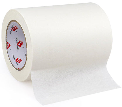 BOMEI PACK Wide Painters Tape 6 Inch, Crepe Paper General Purpose Wide White Masking Tape, 55 yds Length, Multi-Surface Adhesive Painting Tape, for Painting, DIY, Arts, Crafts, Labeling
