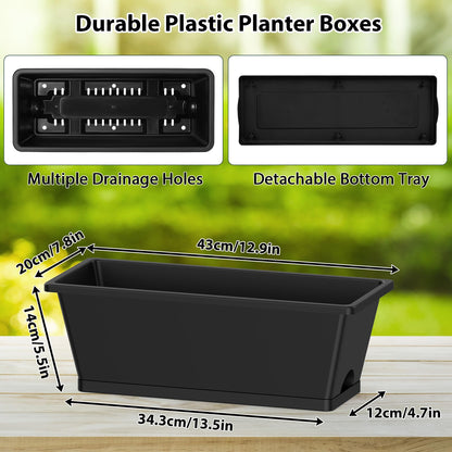 Sunexinlo 3-Tier Vertical Garden Planter with 6 Boxes, 31" Tall Raised Garden Bed with Adjustable Feet for Herbs, Flowers, Vegetables, Ideal for Indoor, Outdoor, Patio, Balcony, Deck Use, Black