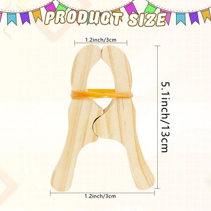 10 Pcs Wooden Game Clips Set for Fort Building and Play - Kids School Playground Building Games Silk Clips