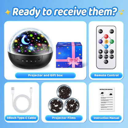 Staryou Dinosaur Toys for Kids 3-5, 【Remote+3 Films+93 Effects】 Dinosaur Toys for Kids 2-4, 【3 Timer+5 Brightness】 3 Year Old Boy Gift, Rotate 3 Year Old boy Birthday Gift, Boys Christmas Gifts Boys