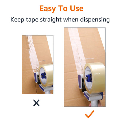 Amazon Basics Packaging Tape Dispenser Gun, Easy-to-Use, Side Load Design, Well Built, for 1.88-Inch Wide Packing Tape