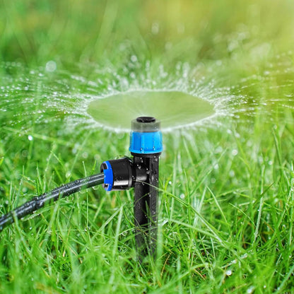 YAIRMIS 20PCS 1/4 inch Tubing Drip Irrigation Emitters Sprayer,360 Degree Drip Emitter Sprayer with Stake, Irrigation Dripper Sprinklers for Drip Irrigation System